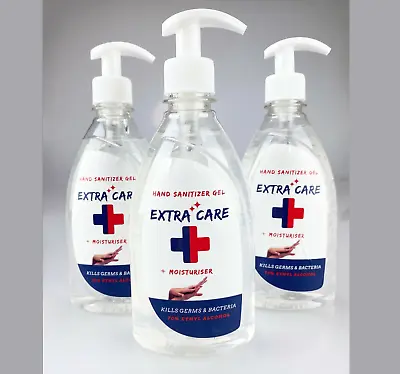 5 X Hand Sanitiser 500ML Pump Antibacterial Sanitizer Gel 70% Alcohol • £3.95