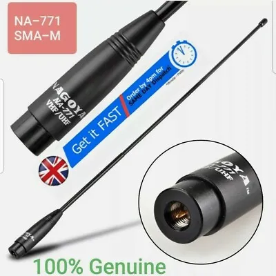 GENUINE Nagoya NA-771 Dual-Band Spring Whip Radio Antenna SMA-Male  • $27.77