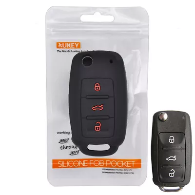 $5.69 • Buy Silicone Remote Key Cover For VW Beetle Golf Polo Passat/ Tiguan /Jetta Bora Eos