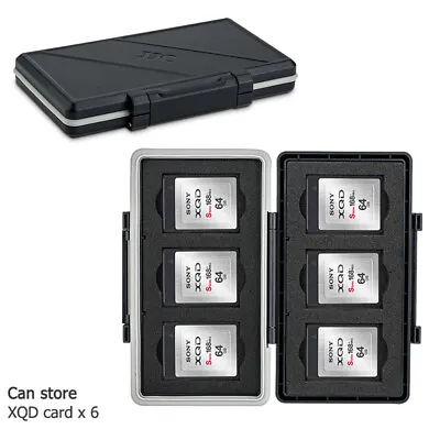 Water-Resistant Memory Card Case Storage Holder Fits 6 XQD Cards For Nikon Z7 Z6 • $14.99