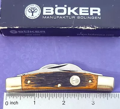 H Boker Tree Brand Knife Made In Solingen Germany Full Congress Whittler Wood • $209.99