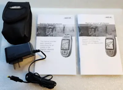 Magellan EXplorist 600 GPS Belt Clip Carry Case AC Power Adapter + 2 Manuals • $11.99