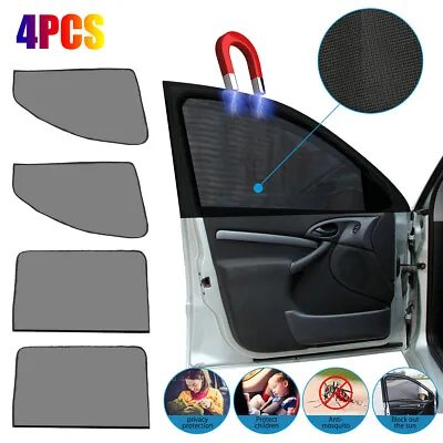 Magnetic Car Front Rear Window Sun Shade Cover Mesh Shield UV Protector Covers • $23.52