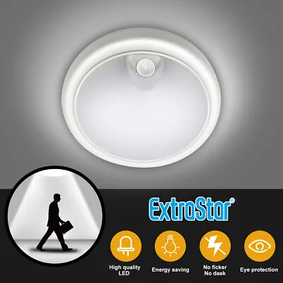 £13.59 • Buy LED Ceiling Light PIR Motion Sensor 12-24W Bathroom Kitchen Hallway Home Lamps