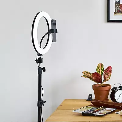 10  LED Selfie Ring Light With 1.6M Tripod Stand Phone Holder Photo Live Makeup • $67.90