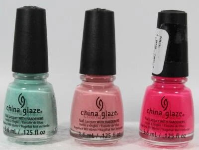 $8.49 • Buy China Glaze Nail Lacquer Mini's  Lot Of 3 Different Shades  (E)  Free S&H