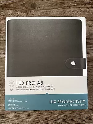 Lux Pro A5 Productivity 6-Ring Organizer Planner Binder • $26.99