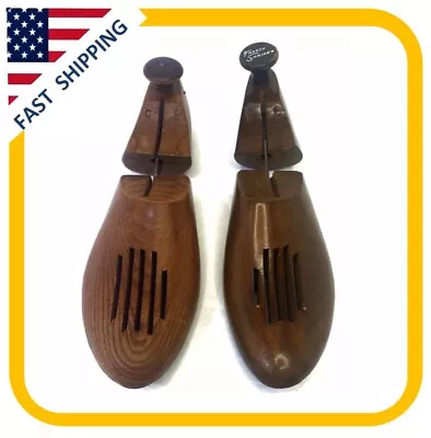 2 Vintage Wooden Shoe Tree Mold Stretcher Form Insert One Is 8.5 One Is 9.3 • $12