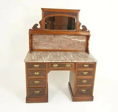 Victorian Marble Top Washstand Dressing Chest Vanity Scotland 1880 H215 • $1295