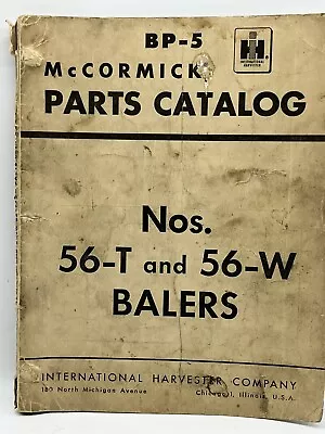 Parts Catalogue McCormick International Nos 56-T And 56-W Balers Car Service • $14.99
