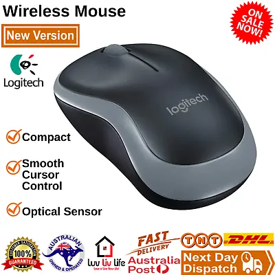 $19.85 • Buy Logitech Wireless Mouse Advanced 2.4 GHZ Cordless USB Mouse For Laptop M185 NEW