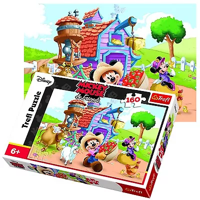 £6.99 • Buy Trefl 160 Piece Kids Unisex Disney Mickey Minnie Mouse Farmer Jigsaw Puzzle NEW