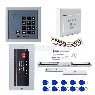 Double 280KG Magnetic Lock RFID Keypad Door Entry Access Control System Kit  • £131.98