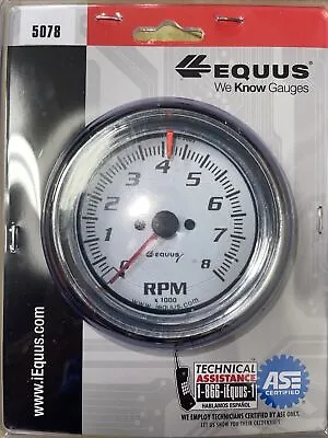 $50 • Buy Equus Performance 5078 Tachometer Analog Mechanical Gauge NEW