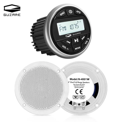 £88.99 • Buy Marine Stereo Receiver Bluetooth Boat Radio Waterproof IP66 + 4  120W Speakers 