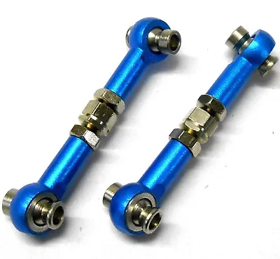 £5.99 • Buy 1/10 RC Alloy Steering Linkage Link Arm Pulling Arm Track Rods 2 Blue 40mm 45mm