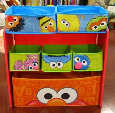 SESAME STREET  Elmo Toy Organizer Storage Bins Kids Playroom Box Chest Bedroom • $39.99