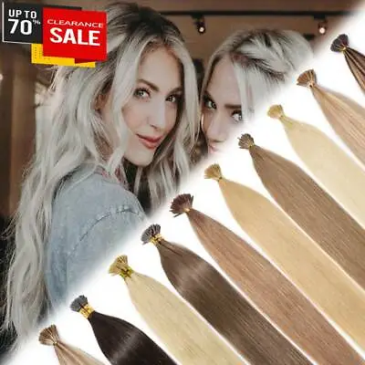 I TIP Human Hair Extensions 1g 0.5g Thick Remy Real Micro Ring Beans 150g/300s • $85.15