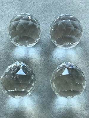 £12.99 • Buy 4x 40mm Hanging Crystal Ball Glass Prism Chandelier Spare Pendants Free P&P