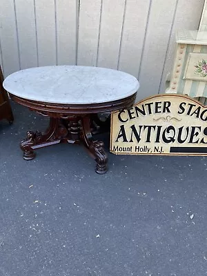 00001 Marble Top Victorian Coffee Table Stand • $425