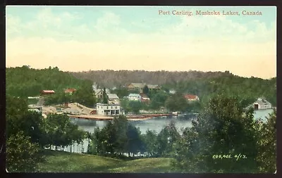 PORT CARLING Ontario Postcard 1900s Muskoka Birds Eye View • $8.99