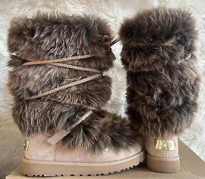 Ugg  Womens 8 Beachwood Classic Posh Fur Boots 1120742 • $199