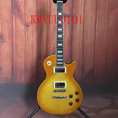 LP Electric Guitar 6 Strings Yellow Mahogany Body&Neck HH Pickups Solid Body • $273