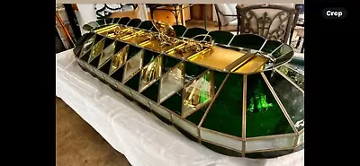 Vintage Stained Glass Pool Table Light • $299