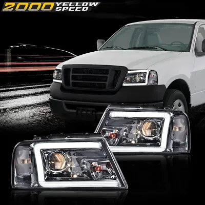 Fit For 04-08 Ford F-150/Lincoln Mark LT Smoke LED DRL Projector Headlights  • $119.81