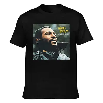 Marvin Gaye What's Going On Men's New Black All Size Tee THAEB01263 • $18.89