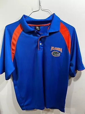 VINTAGE 90s Starter Florida Gators Polo Shirt Medium Embroidered Blue And Orange • $16.14