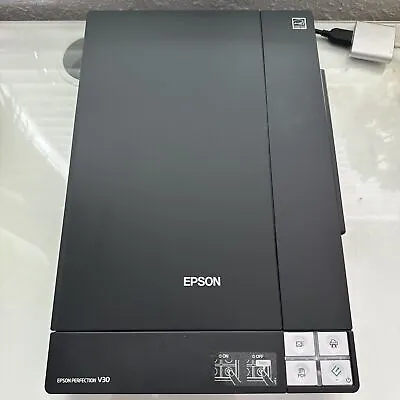 Epson Perfection V30 Flatbed Scanner Black Model J232A Cord Software • $49.99