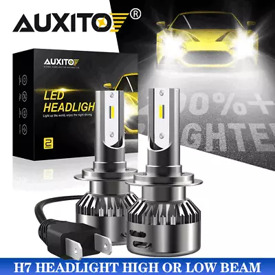 AUXITO H7 LED Headlight Bulb Kit High Low Beam 6000K HID White 9000LM High Power • $19.94