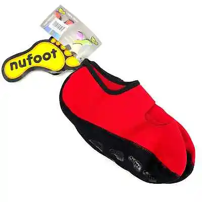 Kids Nufoot Mary Jane Neoprene Ballet Slipper Large Age 7-11 Non Slip Travel Red • $10.99