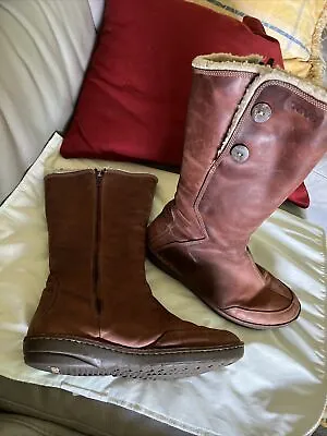 Teva 4327 Womens Tonalea Brown Waterproof Leather Upper Winter Boots Sz 10 • $33.80