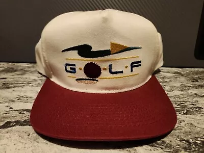 Vintage Golf Hat Embroidered Class Act II Burgandy Trucker Snapback Adjustable • $14.99