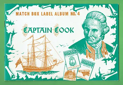 #t318.  1970  Unused Empty  Captain Cook  Matchbox Label  Album  • $32.17