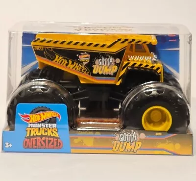 Hot Wheels Monster Trucks Oversized Gotta Dump 1:24 Scale Dumper Truck • £16.97