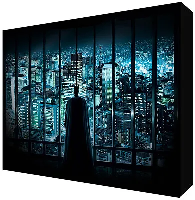 Batman The Dark Knight - Gotham City - Kids Room Canvas Art - Choose Your Size • £1.09