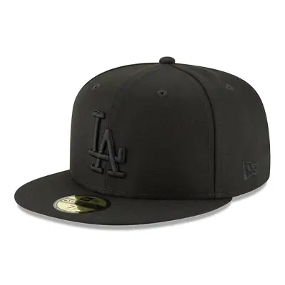 MLB Los Angeles Dodgers LA 59FIFTY 5950 Men's Fitted New Era Hat Cap All Black • $38.99