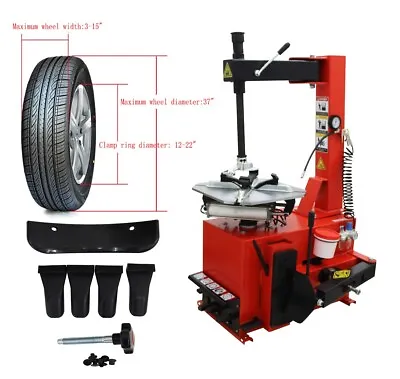 110V Tire Wheel Changers Machine Workshop Equipment 1.5 HP Red Balancer • $1380.86