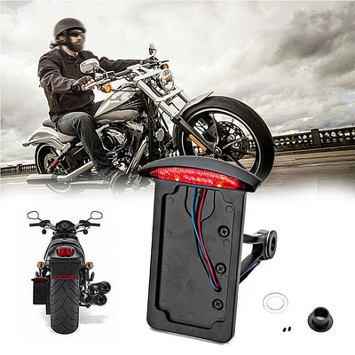 $46.99 • Buy LED License Plate Bracket Tail Light Red For Yamaha V Star 1100 XVS1100 Custom
