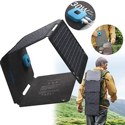 Anker Solix PS30 Solar Panel 30W 2-Ports Foldable Portable Solar Charger Outdoor • $79.99