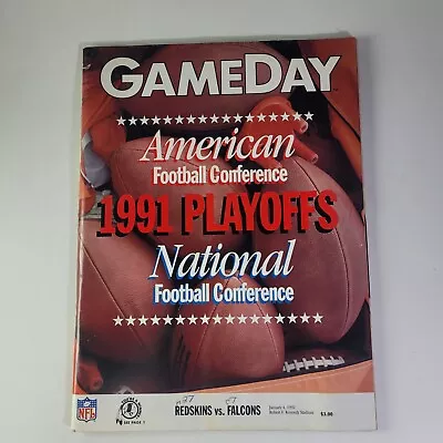 Vintage NFL Gameday Magazine Program 1991 - 1992 Playoffs Redskins V Falcons • $12.98