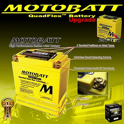 ZZR 1400 (ZX1400DAF) (ABS) 2010 High Quality Motobatt Battery • £69.95