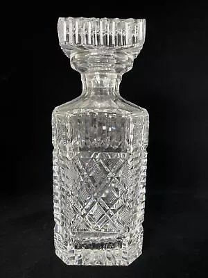 Vintage Waterford Heavy Crystal Square Decanter W/ Stopper • $29