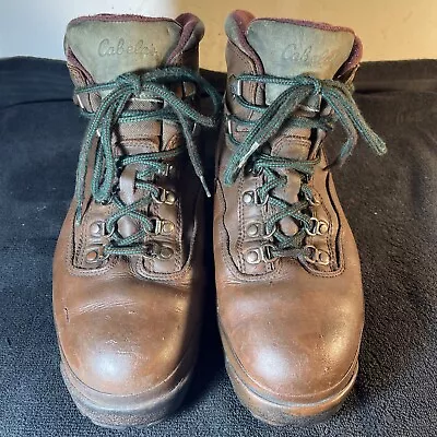 Men’s Vintage Cabelas Gore-Tex Brown Leather Hiking Boots Size 11W  81-1613 • $35