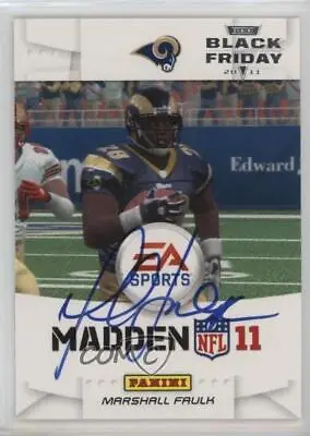 2011 Panini Black Friday Madden 11 Auto Marshall Faulk Auto HOF • $46.25