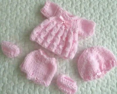 £5.50 • Buy Hand Knitted Dolls Clothes To Fit A 6-7 Inch Doll Berenguer Ooak Rosebud