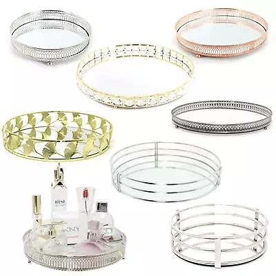 £8.99 • Buy Decorative Mirrored Tray | Tealight Candle Holder Plate |Vanity Perfume Tray